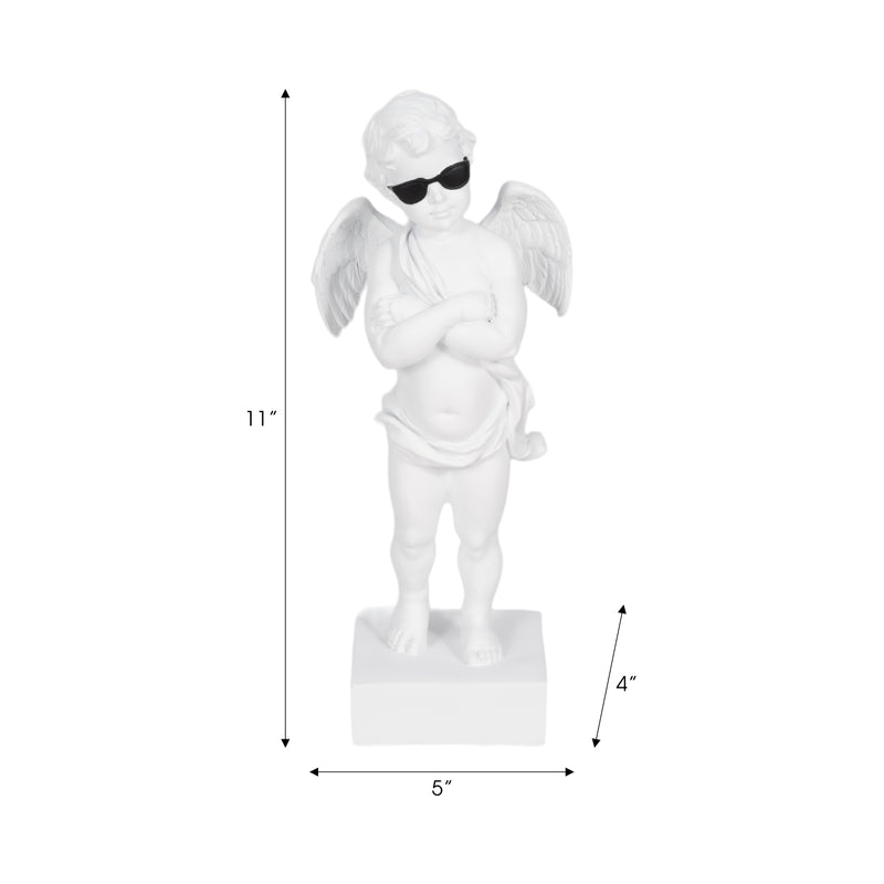 11 Angel With Sunglasses, White