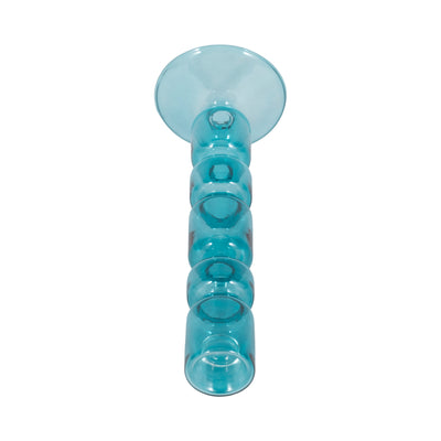 10 Mixed Bubble Taper Candleholder, Blue