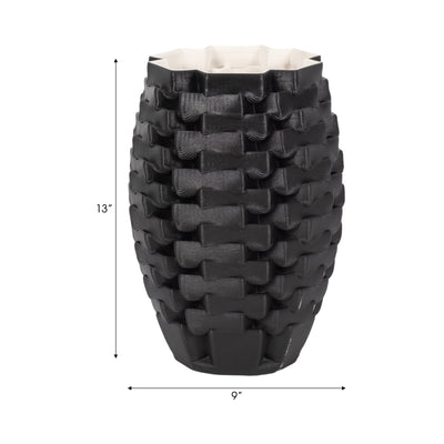 13 Ellesmere 3d Printed Vase, Black