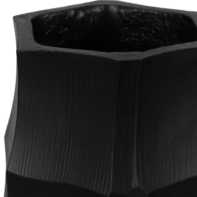 23 Terini Medium  Metal Vase, Black