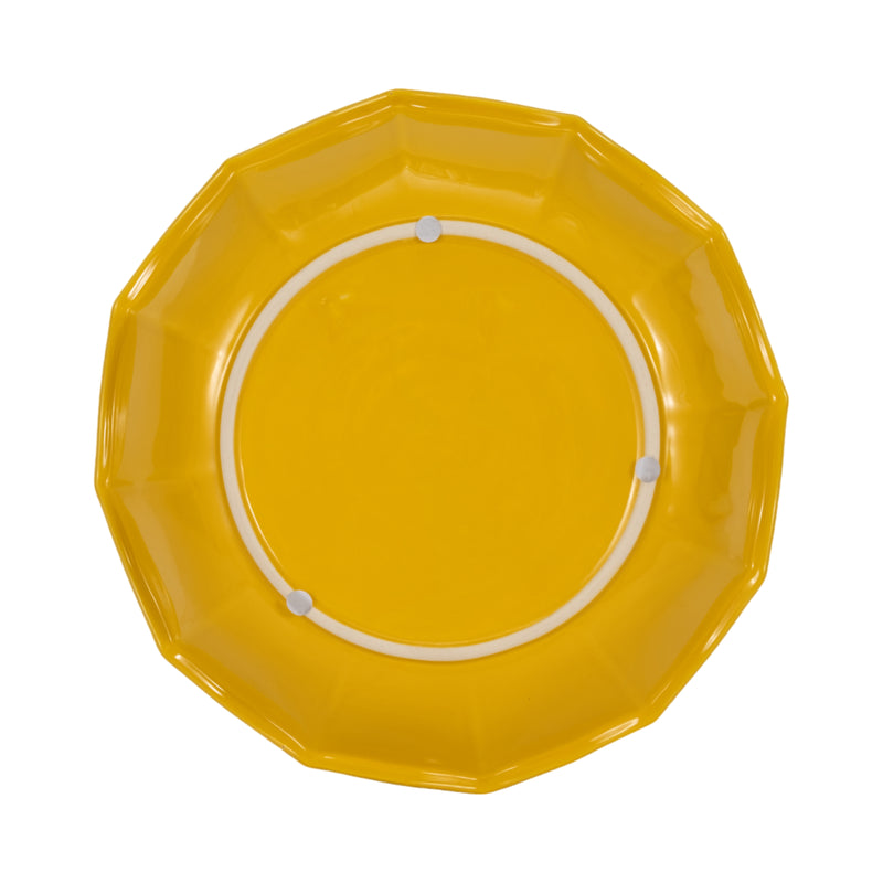 11 Flower Bird Bath, Yellow