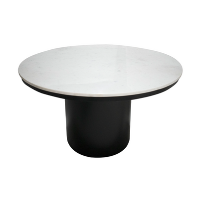 Moonstone Circular Black Base Dining Table - 4 Person