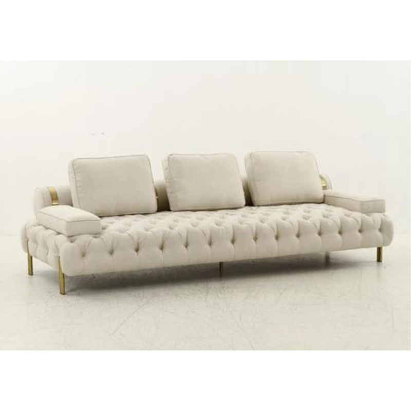 Golden Brushed Beige Sofa set