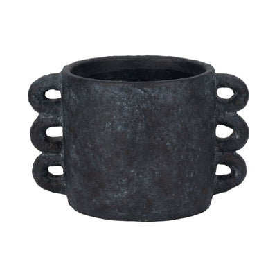 10 Arch Handle Planter, Black