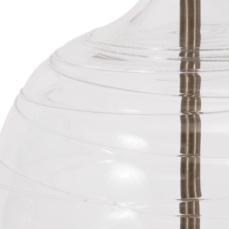 Glass 50 Bottle Table Lamp, Clear