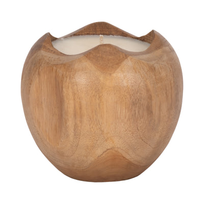 Teak, 8 Round Candle, Natural