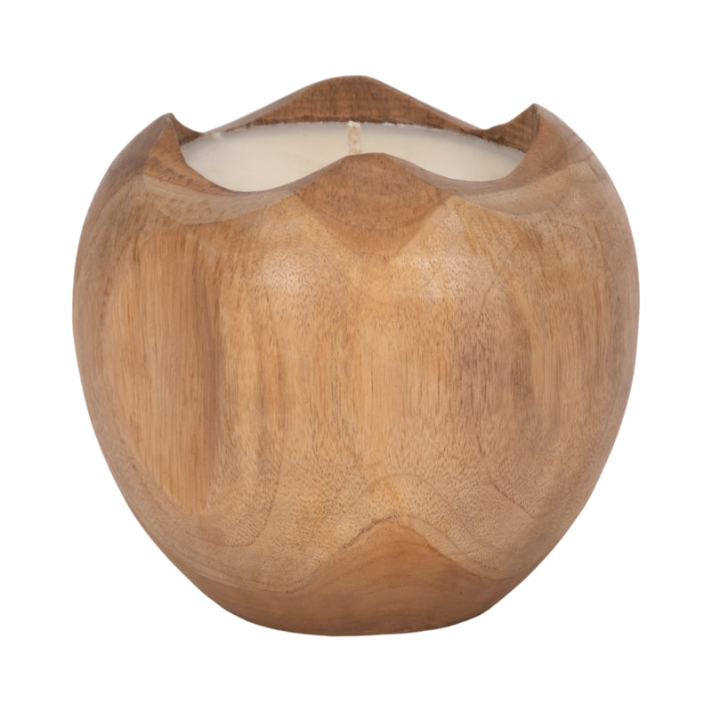 Teak, 8 Round Candle, Natural