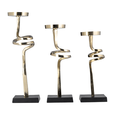 Metal,s/3 13,15,17,abstract Candle Pillar Holder,