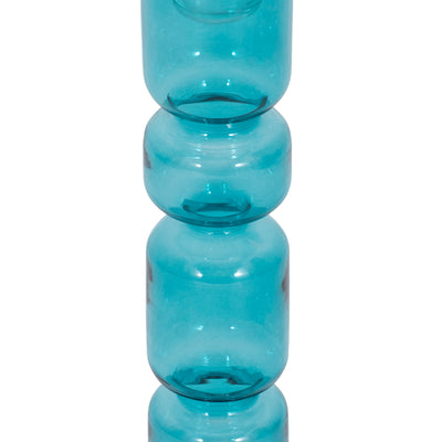 10 Mixed Bubble Taper Candleholder, Blue