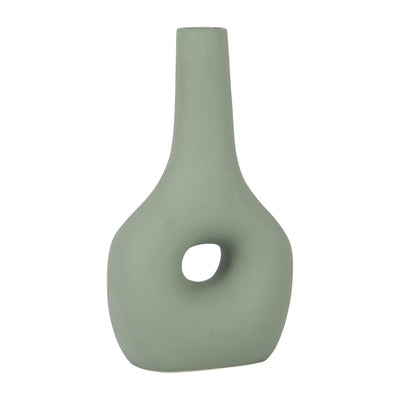 CER, 9 OPEN CUT-OUT NOMAD VASE, DARK SAGE