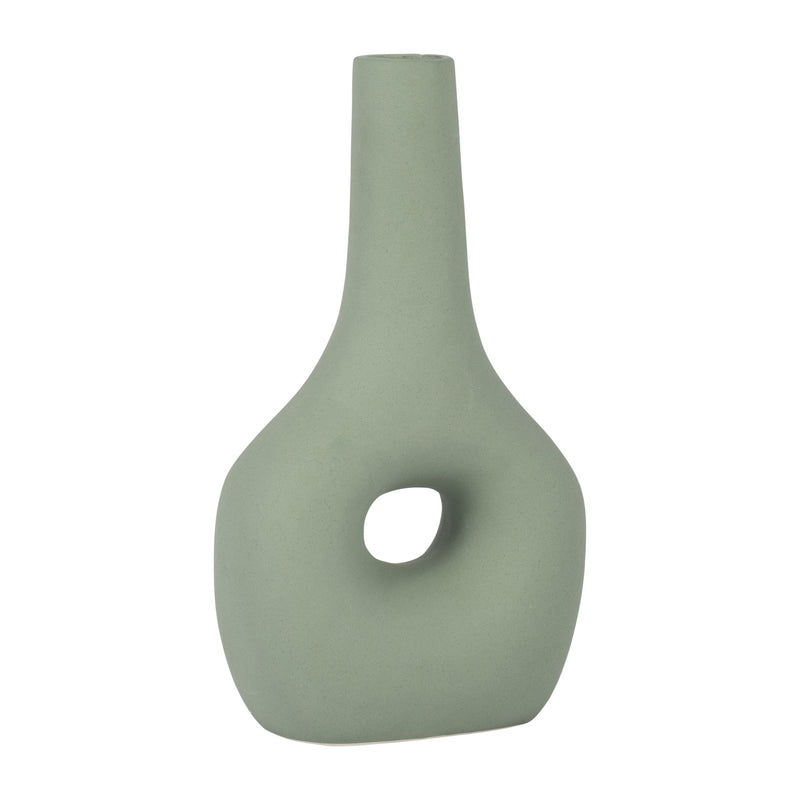 CER, 9 OPEN CUT-OUT NOMAD VASE, DARK SAGE