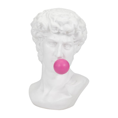 Resin, 13 Greek God Head W/gum, White