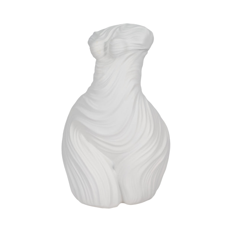 16 Curvy Ribbed Sculpture, White