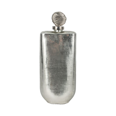 GLASS, 19 METALLIC BOTTLE ORB TOPPER, SILVER