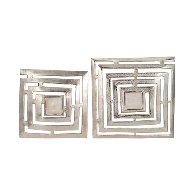 METAL, S/2 14/17 CUT-OUT PLATES, SILVER