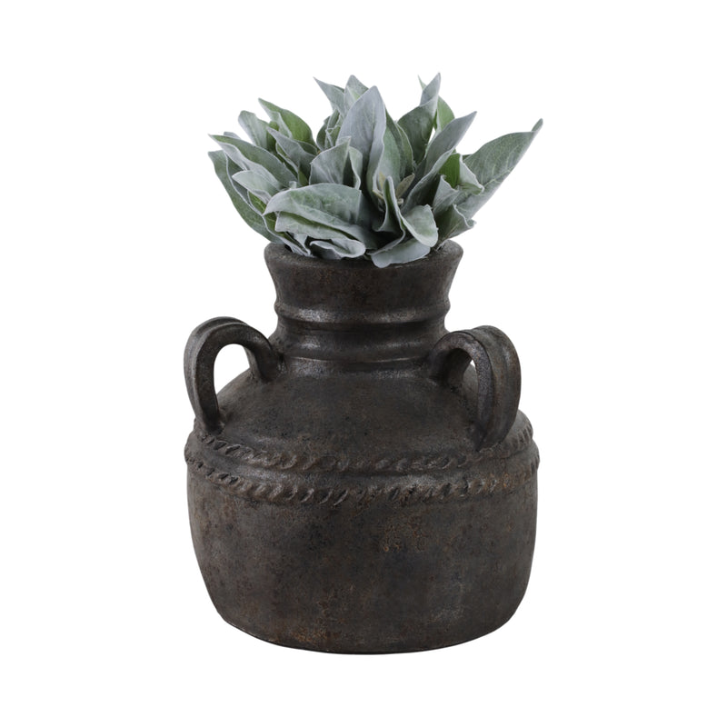 Terracotta, 12 Triple Handle Jug, Black