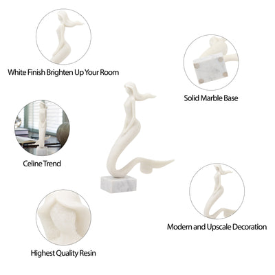 14 Caspian Mermaid Statuary, White