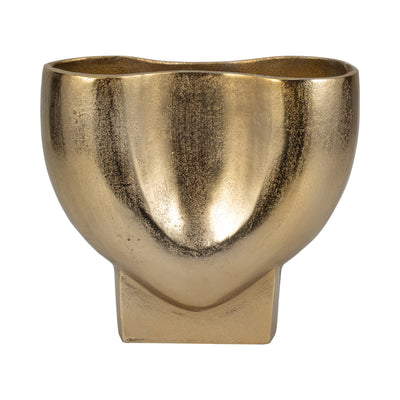 11 Abyss Arrow Shaped Metal Vase, Gold