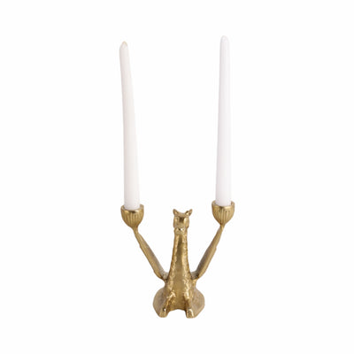 Metal, 6 Giraffe W/ Wings 2 Taper Candle Holder,