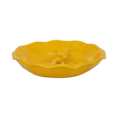 11 Flower Bird Bath, Yellow