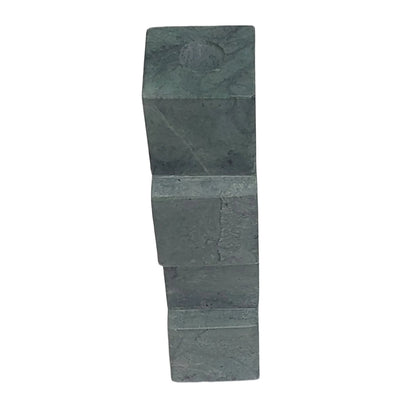 8x3 Stacked Cube Marble Taper Holder, Green