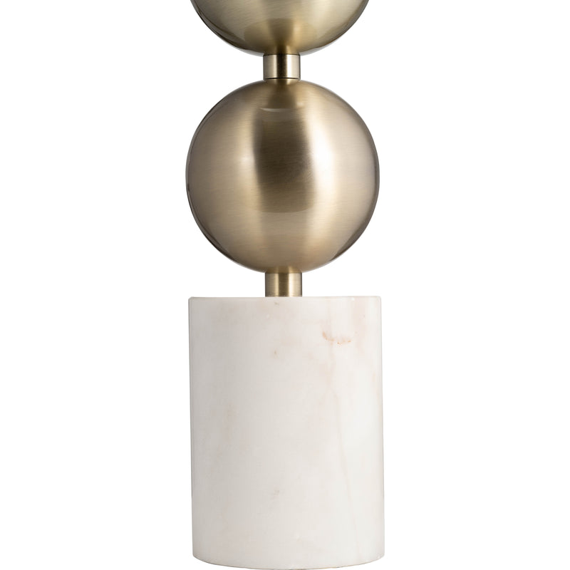 Marble, 30 Stacking Orbs Table Lamp, Gold/white