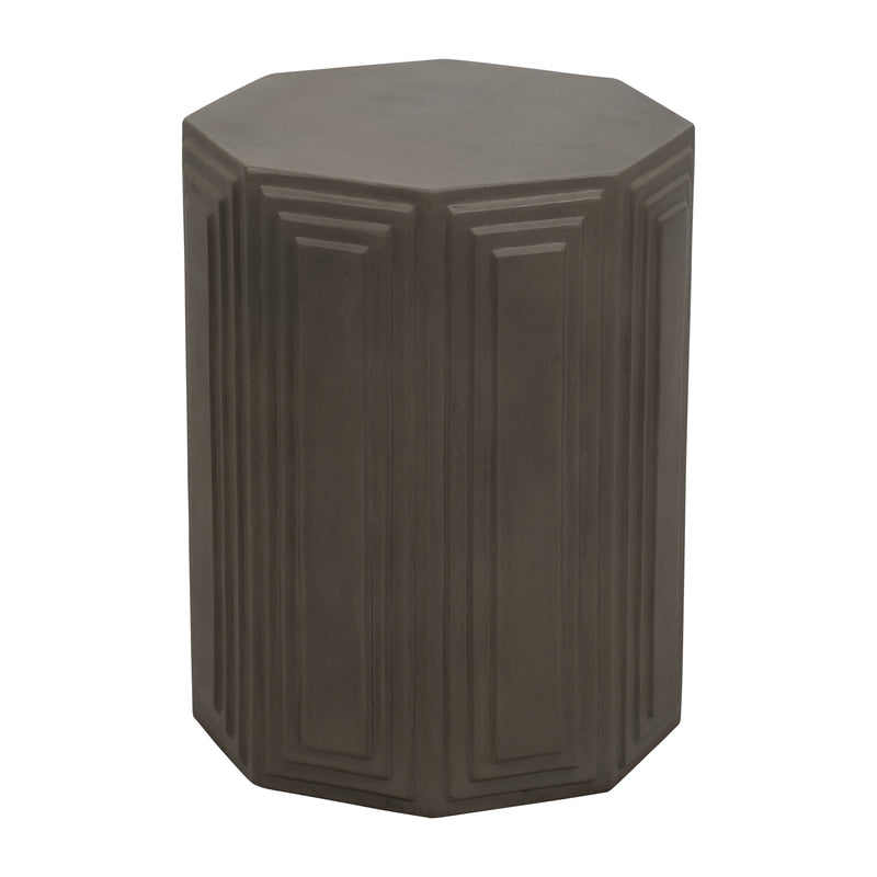 Concrete, 18 Geometric Accent Table, Dark Grey