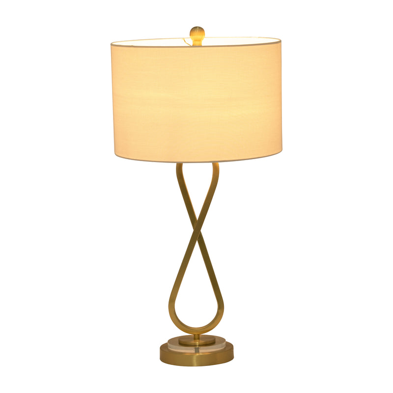 Metal, S/2 28 Infinity Table Lamps, Gold