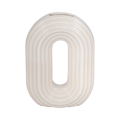 8 Oval Arch Vase, Ivory