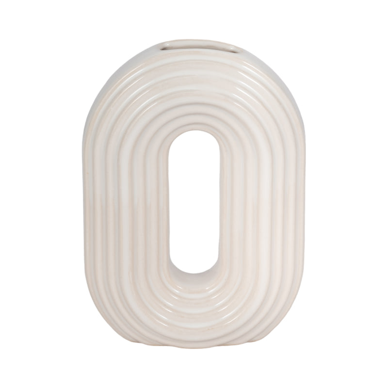 8 Oval Arch Vase, Ivory