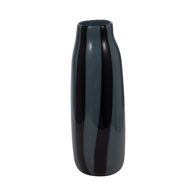 14 CAHAN LARGE BLACK STRIPED VASE