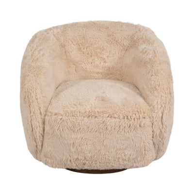 Roundback Swivel Chair, Sand