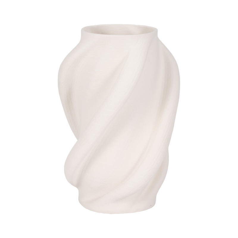 15 MURANO 3D PRINTED LARGE VASE, WHITE