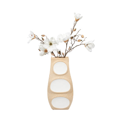 Ecomix, 19 Big Polka Dot Vase, Ivory