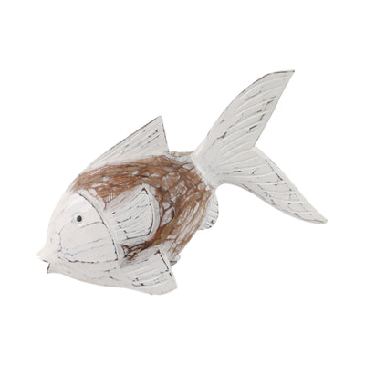 Wood, 11 Flounder Fish, Natural/white