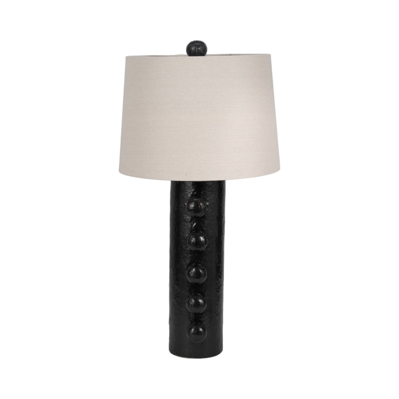 31 Tall Knobby Table Lamp, Black