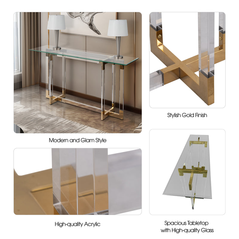 60 Arteaga Acrylic Console Table