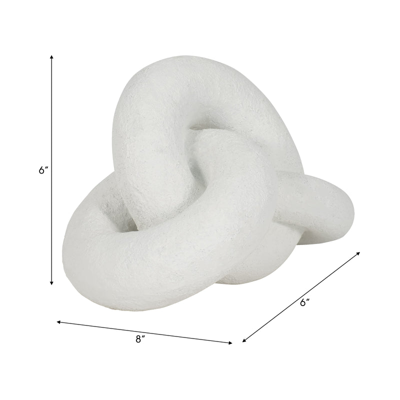 9 Resin Knot Decor Rough Finish, White