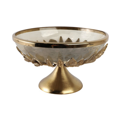 13 Eaves Glass And Metal Bowl