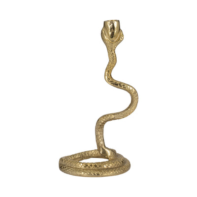 13 Snake Taper Candle Holder, Gold