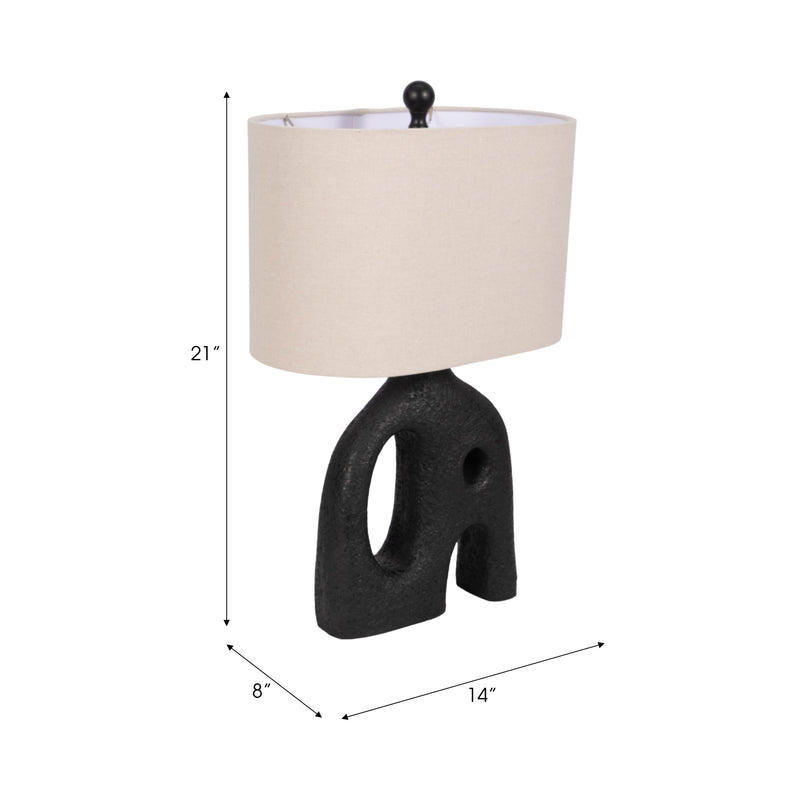 21 Open Cut-out Table Lamp, Black