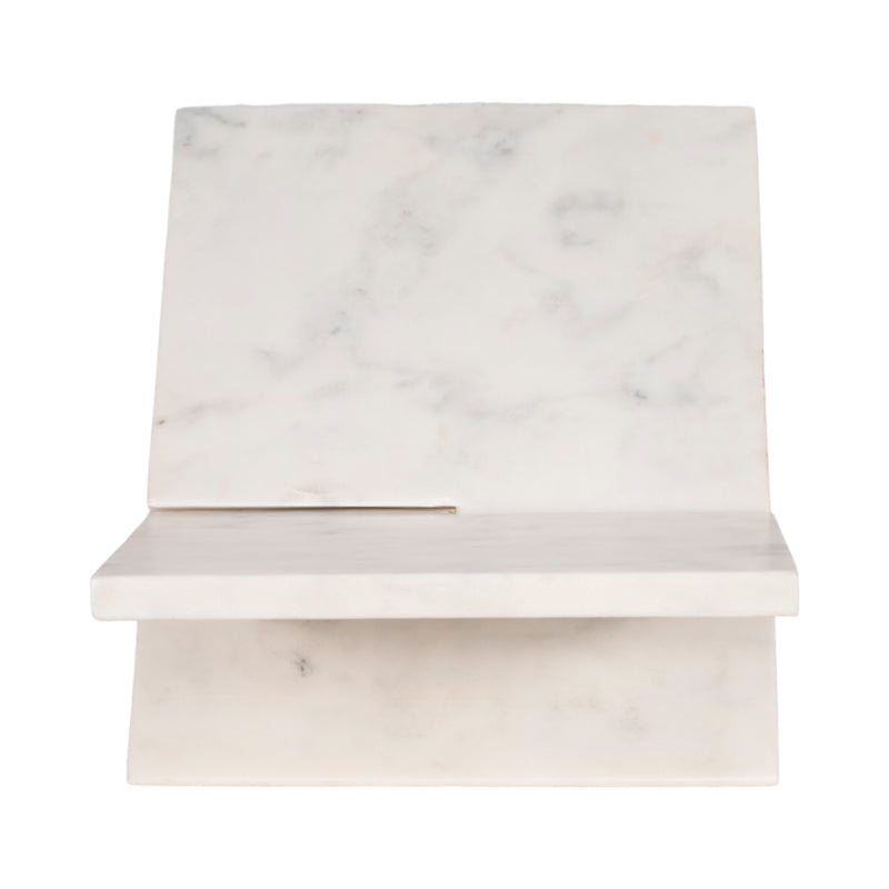 18 Marble Bookstand, White