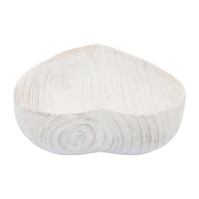 WOOD, S/2 9/10 HEART BOWLS, WHITE