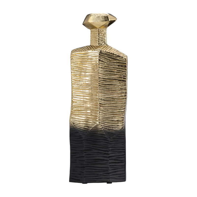 METAL,20,RIGGED VASE,GOLD/BLACK