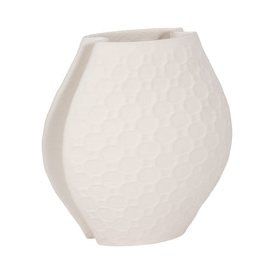 11 ELPHANTINE 3D PRINTED VASE, IVORY/BEIGE