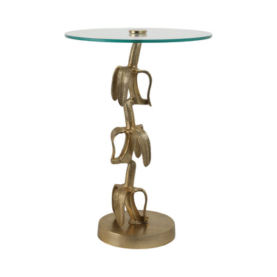 22x15 Bananas Accent Table, Gold Kd