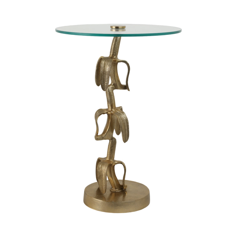 22x15 Bananas Accent Table, Gold Kd