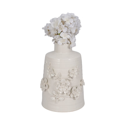 11 Floral Vase, White