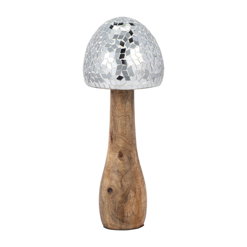 WOOD, 10 MOSAIC MUSHROOM, SILVER