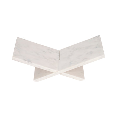 18 Marble Bookstand, White